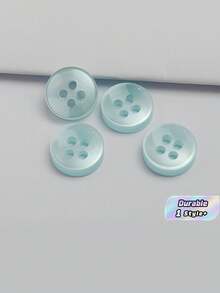 50/100/200/300/500/1000 颗纽扣 - 水绿色复古圆形纽扣，适用于 DIY 项目、衬衫、缝纫、小型配饰（例如钱包）和 DIY 钱包制作。 - 水綠 - View 1