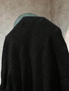 SHEIN Mono informal de maternidad de unicolor para el verano - Negro - Ver 3