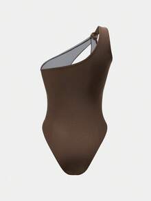 Swim Oasis Bộ đồ bơi một mảnh nữ mùa hè thiết kế khoét rỗng kèm váy cover-up - màu nâu - Xem 7