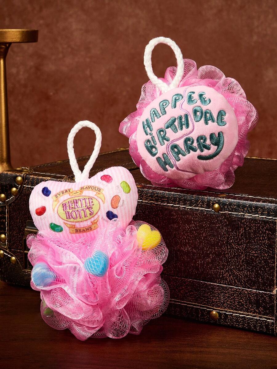 HARRY POTTER X SHEIN Cute Bath Brushes, Bath Sponges, And Ultra-Soft Foaming Nets With Fun, Oversized Designs For Bathing, Complete With A Hanging Rope. - Multicolor - View 1