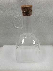 1/3pcs 350ml Glass Oil Bottle Jar With Lid And Handle, Transparent Cooking Olive Oil Container, Kitchen Seasoning Rack - View 9