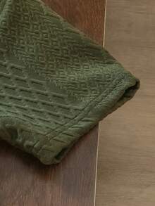 Vacaura 男童纯色简约休闲短袖Polo衫 - 軍綠色 - 查看 4