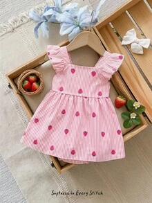 Baju Terusan Bayi Perempuan Motif Bunga Lucu Lengan Pendek - MultiWarna - View 9