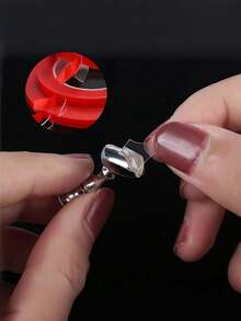 1Pc Double Sided Crystal Clear Nail Adhesive Tape Invisible Press On Nail Tape 5m 196 Inch Nail Display Tape For Manicure Tool Home Salon - Red - View 2