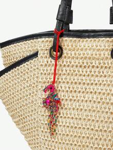 Viva Strut A Summer Island Style Handmade Beaded Bird Bag Pendant, Fresh Diamond-Encrusted Bird Pendant, Niche Holiday Accessories - bird - View 2