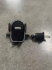 1PC Universal Size Strong ABS Plastic Vent Clip Automatic Lock Suction Cup Bracket Anti Slip Silicone Pad One Hand Operation 360 Degree Rotatable Adjustable Car Phone Holder Mount Gift For Birthday Family Friends For Car Truck SUV Dashboard Windshield Vent Car Accessories Road Trip Essential Navigation Mount - Black Round Mirror - View 9