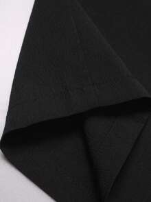 RONVEXI Men's Casual Plain Color Drawstring Shorts, Holiday - Black - View 8