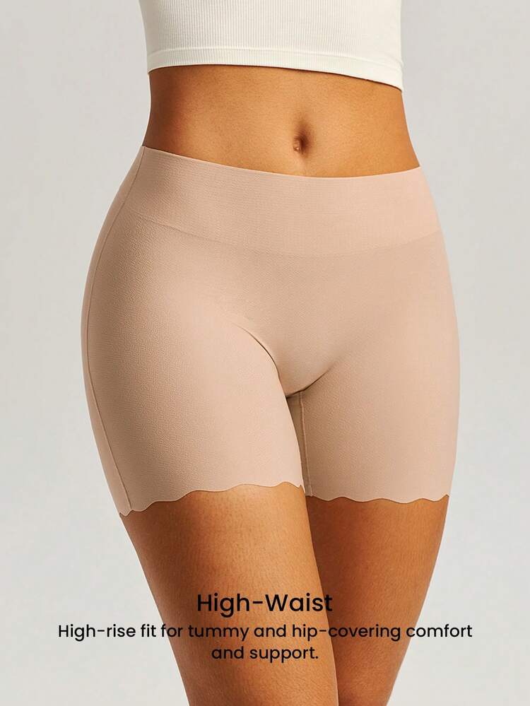 1-Pack Smoothing No Show Quick Dry High-Waist Boyshorts Women Underwear Breathable Panties Set