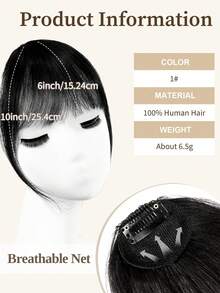 100%真人发夹式刘海，带鬓角，自然逼真，多种颜色可选，适合女性/女孩日常佩戴、派对、角色扮演、约会、工作等场合。 - 彩色 - 查看 27
