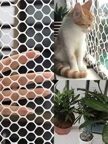 1卷PE阳台防护网 - 可重复使用，柔韧安全，适用于猫狗、家居阳台、花园、家禽、种子、草坪、蔬菜等，防止跌落，安装简便，礼品装 - 彩色 - 查看 4