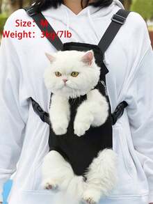 1 buah Tas Dada Luar Ruangan Hewan Peliharaan Baru, Cocok untuk Kucing & Anjing, Desain Jaring Bernapas, Ransel Portabel, Cocok untuk Aktivitas Luar Ruangan, Dekorasi Ruangan, Dekorasi Halloween, Dekorasi Musim Gugur, Hadiah Santa, Isian Kaos Kaki Natal, Hadiah yang Dipersonalisasi, Hadiah Natal - MultiWarna - View 5