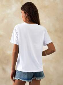 EURMUSE Damen Premium Weiß Baumwolle T-Shirt mit glitzerndem rosa Pailletten Bustier Detail, strukturierter Korsage-Stil Näharbeit und täglich glamouröse Oversized Silhouette, limitierte Kollektion - Weiss - Übersicht 6