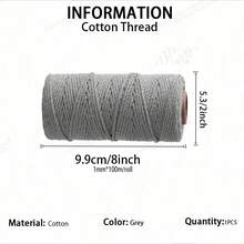 Cuerda de macramé de 2 mm x 100 m, cuerda retorcida colorida, cuerda de algodón, hilo de macramé para colgar en la pared, colgar plantas, manualidades, proyectos de decoración DIY - Multicolor - Ver 26