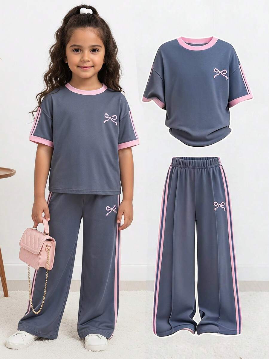 Áo thun trẻ em gái - Xám - Xem 1
