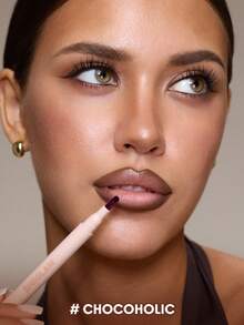 SHEGLAM True Stain Liquid Lip Liner-509 Chocoholic Lip Pencil Lipstick To Define Lips Smooth Matte Tint Long Lasting Transfer Proof Smudge Proof High Pigment 2-In-1 Combo Multi-Use - 509 Chocoholic - View 3