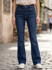 Denim Jeans For Women - Navy Blue - View 3