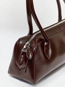 MUSERA 修身長肩帶人造皮革保齡球包 秋冬款 - 咖啡 - 查看 5