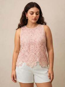 Anewsta Elegant French Romantic Bling Sequin Woven Sleeveless Tank Top For Women Wedding Brunch Dinner Evening Pink Summer - Pink - View 3