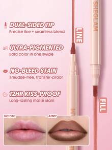 SHEGLAM True Stain 液態唇線筆-505 But First,Coffee 持久唇膏絲滑霧面染色液 品牌美妝化妝品 適合女士與女孩 - 505 But First,Coffee - 查看 4