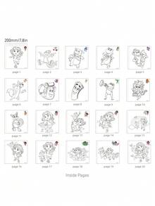 DORA | SHEIN 20-Page Graffiti Coloring Book, Hand-Drawn Creative Coloring Book, Marker Graffiti Enlightenment Coloring Book - multicolor - View 3
