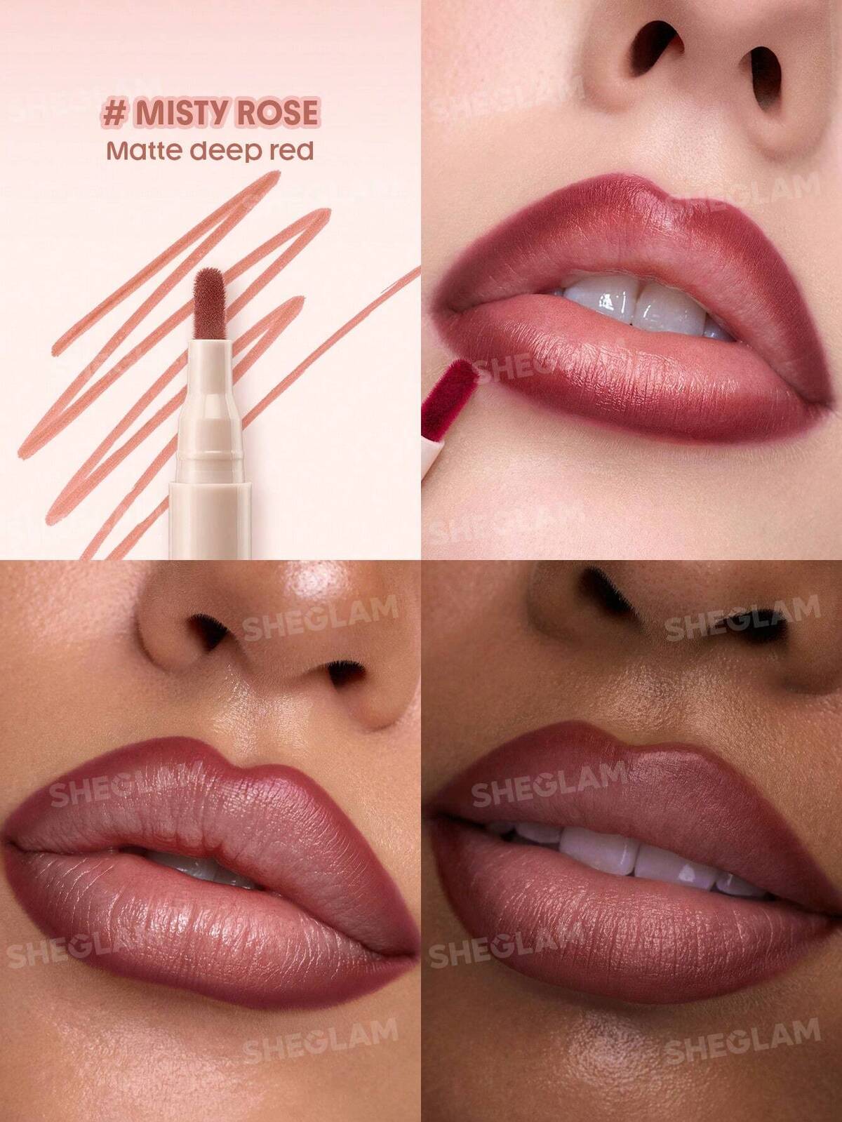 True Stain Liquid Lip Liner-300 Misty Rose Brand Beauty Makeup Face Paint Cosmetic For Women Girls Perfect For Spring Summer Ideal For Y2K Fancy Fashion Suitable For Birthday Mother'S Day Gift Rave Festival Party Ready Best Color