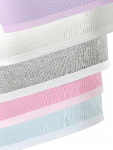 (Random 3 Sets) Tween Girl Traceable Cotton Multi-Color Solid Minimalist Camisole And Boxer Brief Underwear Set - Multicolor - View 7