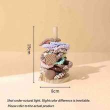 Stylish Hair Tie Storage Rack, Vertical Hair Accessory Organizer, Neat Vanity Decor, Ideal Holiday Gift For Fashion Lovers - Solid Wood Color - View 9