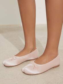 SHUZIA Ladies Comfy Ballet Flats - Pink - View 3