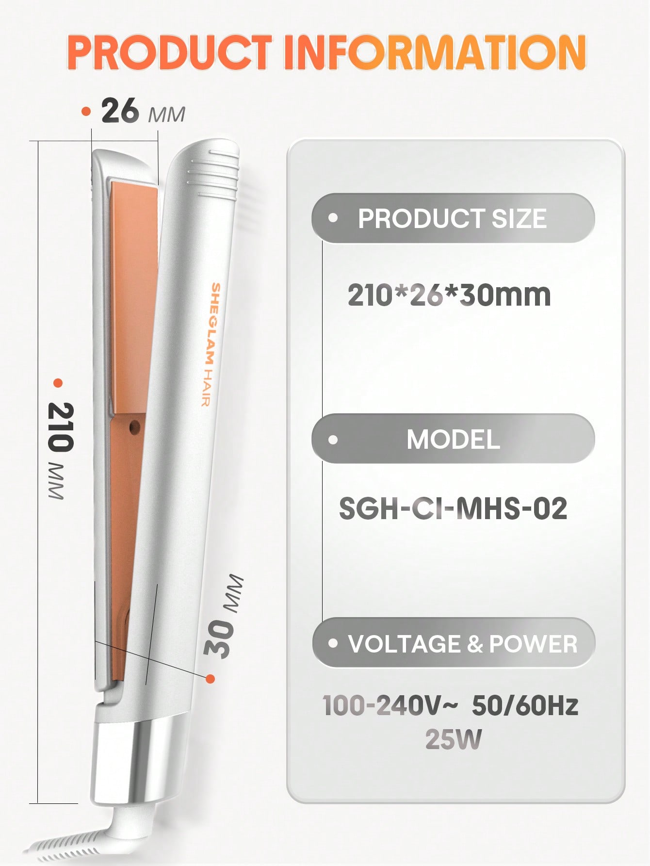 Travel Buddy Mini Hair Straightener Pro-UK Plug 10