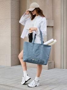 Viva Strut Túi xách nữ, túi tote, túi đeo vai, phong cách thường ngày, thời trang, cá tính, đơn giản, đa năng, đường phố, dành cho các cô gái ngọt ngào và cá tính, những cô nàng sành điệu, phong cách Y2K, retro, đinh tán, vintage, dành cho thanh thiếu niên, phong cách preppy, đi học, đi đại học, dùng hàng ngày, đi mua sắm. - Màu xanh lam - Xem 9
