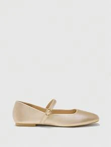 CUCCOO BIZCHIC Zapatos planos de unicolor, cómodos y de moda, adecuados para el uso diario en primavera - Oro champán - Ver 6