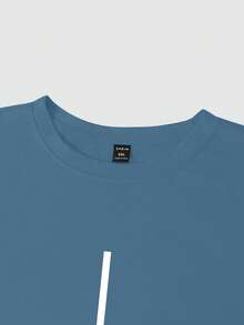 Manfinity Homme Men's Plus Size Casual Round Neck Short Sleeve T-Shirt & Shorts Set, Versatile For Summer, Holiday - Multicolor - View 4