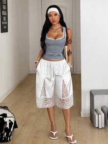 Coolane 女款條紋性感貼身細肩帶背心，適合日常穿著、街頭、音樂節 - 彩色 - 查看 5