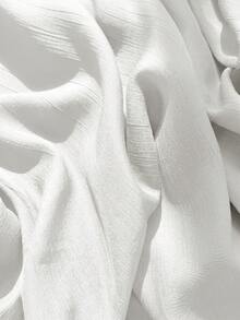 Comfortcana Summer Short Lightweight Textured Plus Size Short Jacket, White - White - View 7