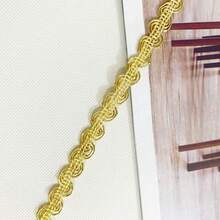 20M 0.8cm-2cm Metallic Braid Lace Trim Christmas Gift Wrapping DIY Flower Pattern Costumes Lace Ribbon Crafts Sewing Border Home Decor - multicolor - View 11
