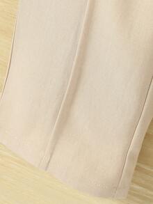 2pcs Elegant Young Gentleman's Suit Set For Wedding, Prom, Graduation - Warm Beige Color Blazer And Trousers, Bringing Proper Elegance For Little Gentlemen In Spring And Summer - Khaki - View 6