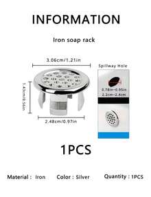 4 Buah Cincin Penutup Lubang Pembuangan Air Wastafel Plastik Berlapis Krom - Desain Halus dengan Lubang Pembuangan Berlubang, Pemasangan Mudah dengan Sistem Jepit untuk Wastafel Dapur dan Kamar Mandi, Suku Cadang Pengganti Tahan Korosi, Perlindungan dari Luapan Air pada Wastafel - Perak - View 14