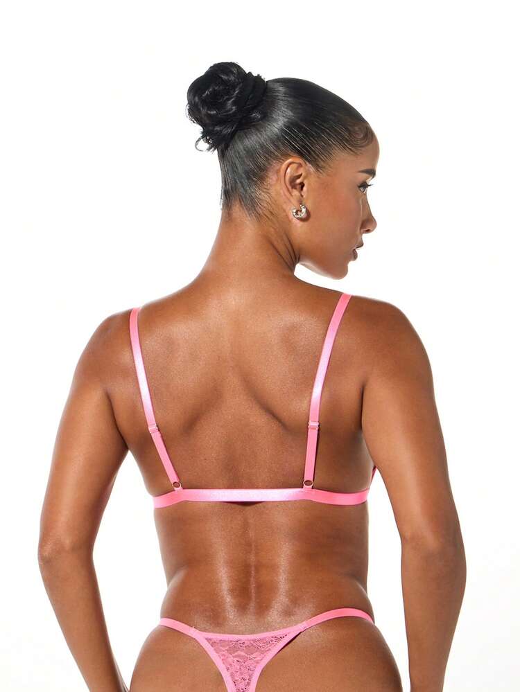 SUMWON WOMEN Lace Thong With Diamante Details