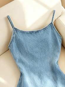 Women Mini Dresses - Blue - View 3