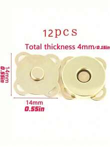 12 Pairs Magnetic Invisible Snap Fasteners,Plum Magnetic Snap Closures,Sewing Buttons,Metal Invisible Sew On Button,Purse Thumb Lock Clasps Fasteners,For DIY Making Craft Bag Purse Buckle Accessories Replacement,Shoulder Bag Handbag, Bag Accessories Wallet Fasteners Wallet Buckle,14mm Craft Knitting Buttons Sets Bag Buttons,Magnetic,Sewing, Craft, Purses, Bags, Clothes, Cartoon Magnetic Buttons For Sewing, DIY Buttons - multicolor - View 14