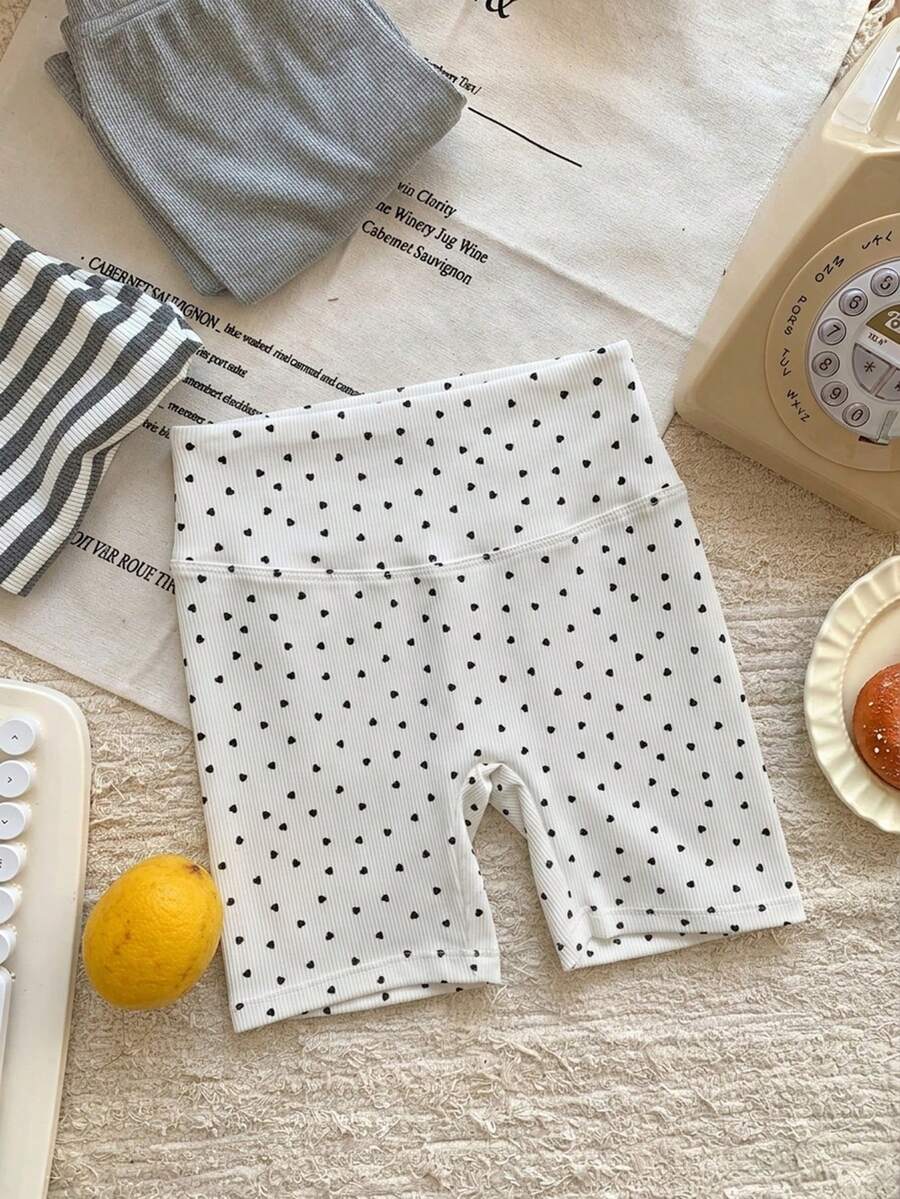 Dazy Kids 女童波點休閒百搭日常穿著緊身內搭短褲 夏季 - 白色 - 查看 1