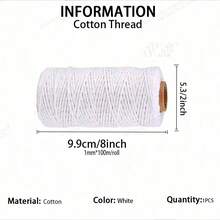 Cuerda de macramé de 2 mm x 100 m, cuerda retorcida colorida, cuerda de algodón, hilo de macramé para colgar en la pared, colgar plantas, manualidades, proyectos de decoración DIY - Multicolor - Ver 27