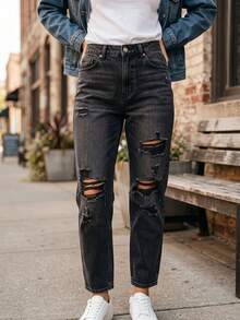 Denim Jeans For Women - Light Grey - View 2