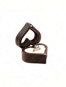 1 Stück Herz-förmige Holz-Schmuckbox für elegante Ringpräsentation, perfekt für Verlobungen, Hochzeiten und Valentinstag Geschenke, ideale Aufbewahrungslösung für Paare, Schulanfang Grundausstattung, einzigartiges Wohndekoration, sinnvolles Geschenk für besondere Anlässe, Liebe feiern und Erinnerungen mit dieser zeitlosen Schatulle bewahren, Raumdekoration - Walnuss - Übersicht 8