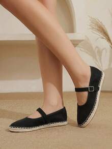 Styleloop Sandalias de plataforma y cuña para mujer - Negro - Ver 3