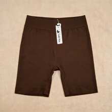 Licra Short para mujer - Café integral - Ver 2