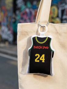 1pc Aesthetic Mini Pokoja Land Jersey Charm – Stylized Athletic Design – Chic Handbag Accent For Cozy Everyday Outfits – Sentimental Gift For Loved Ones - Multicolor - View 5
