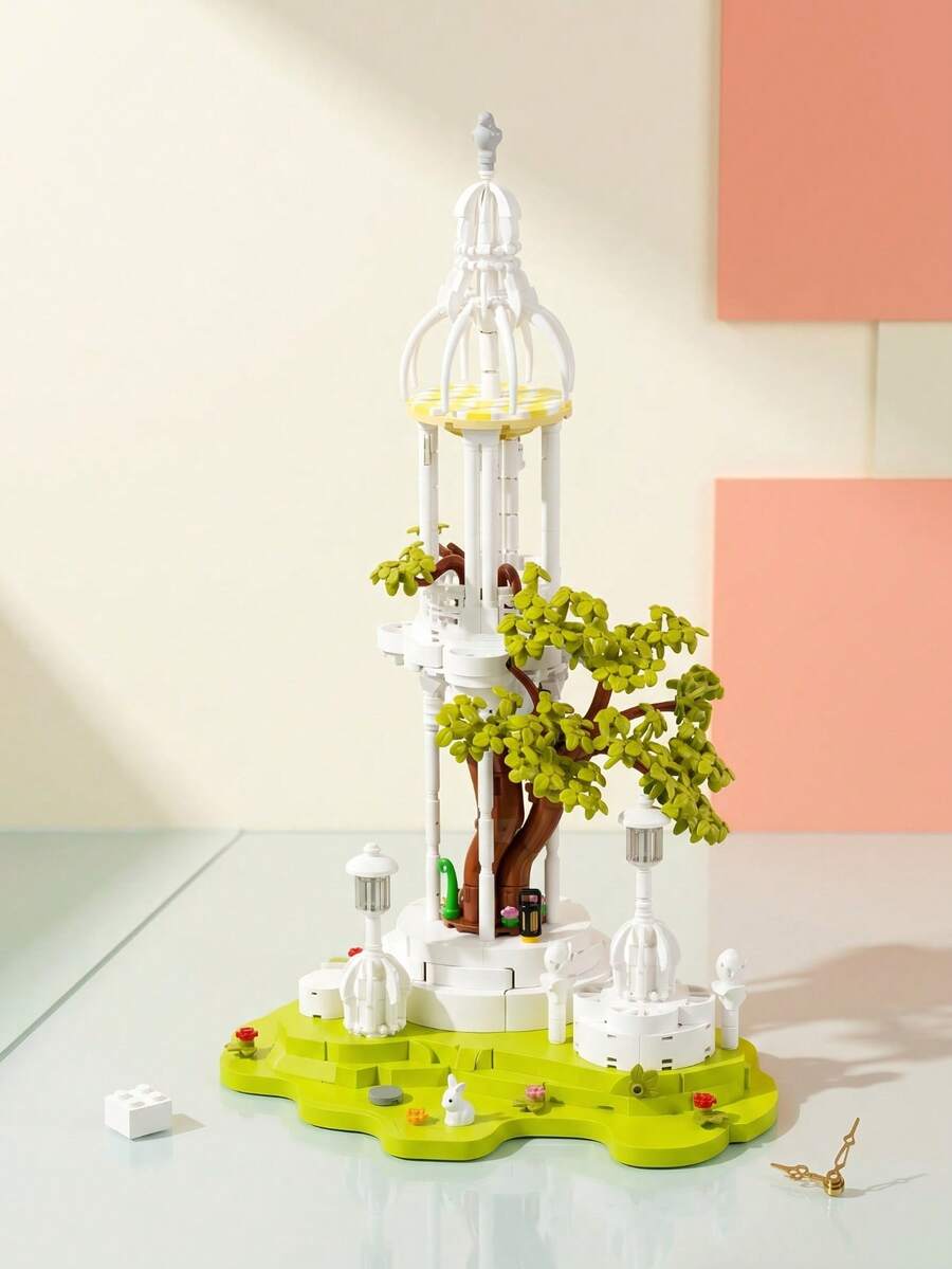 MINKOJA 1420-1566 Pcs, Lighthouse Street Scene Building Blocks Set, Challenging Building Blocks, Decorative Building Blocks Set, Creative 3D Building Scene Module, Fashionable Tabletop Decoration, Suitable As Birthday/Halloween/Christmas/Valentine's Day/Holiday Gifts, Home Decoration Accessories, Collectibles - Multicolor - View 1
