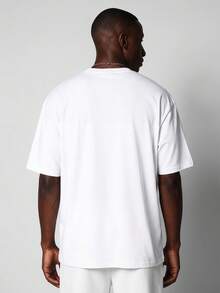 SUMWON Kaos oblong lengan pendek kerah bulat ukuran besar, polos, kasual, pas santai untuk sehari-hari, penting untuk musim panas. - Putih - View 3