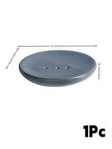 Haus Hana 1Pc Minimalist Ceramic Soap Dish, Made Of Smooth Ceramic With Solid Color Finish, Features Drain Holes To Keep Soap Dry, Prevents Water Buildup, Ideal For Bathroom, Kitchen, Hotel And Daily Home Use. - multicolor - View 17